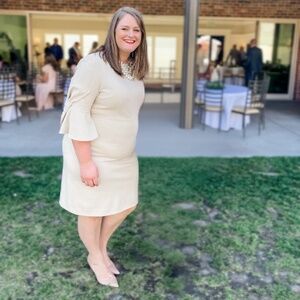 Dillard’s Preston & York Tan Sheath Dress – Size 18